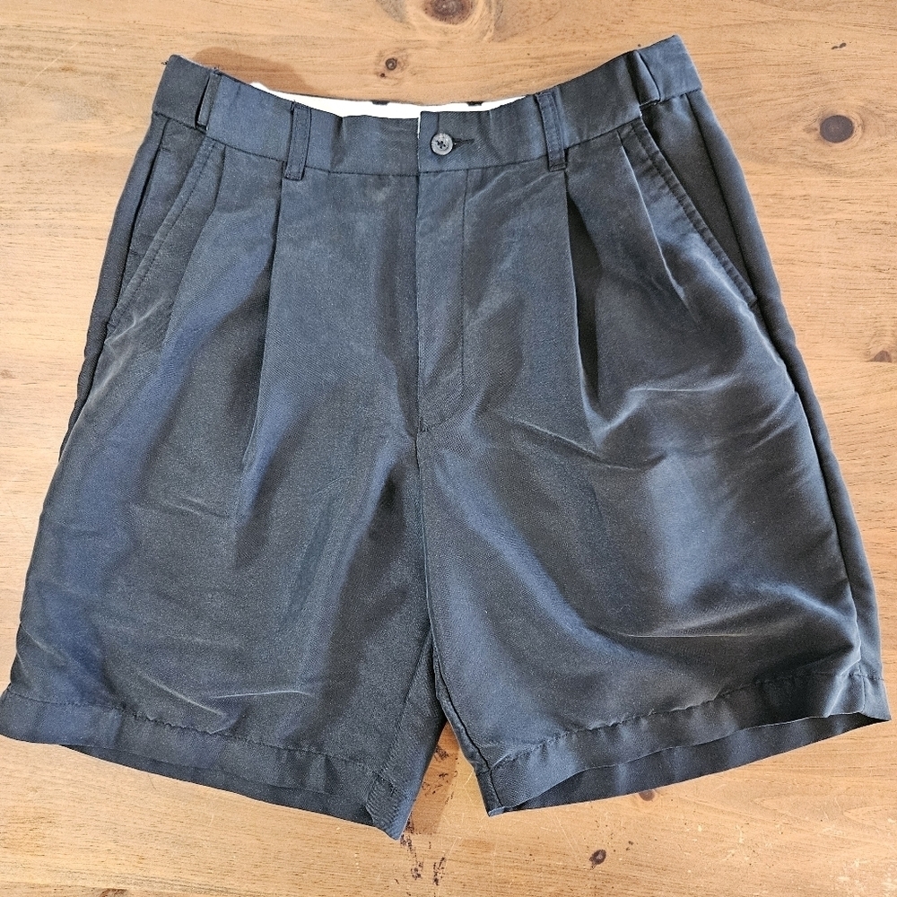 Tasso Elba Microfiber Golf Shorts Black Size 32